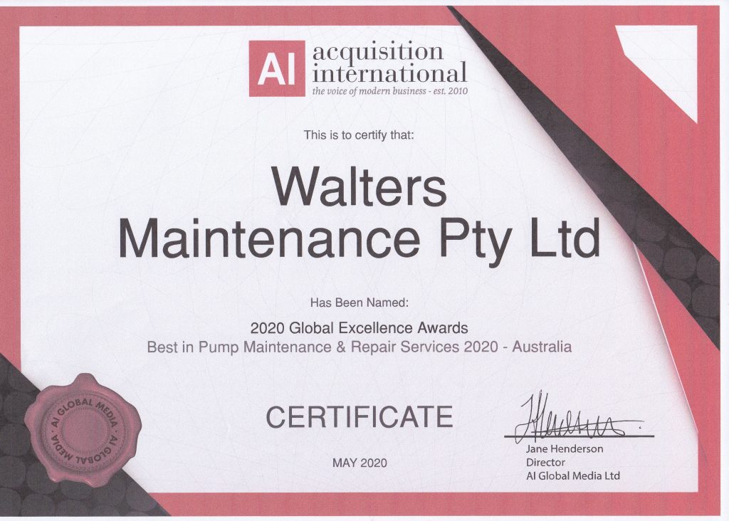 Awards Walters Maintenance